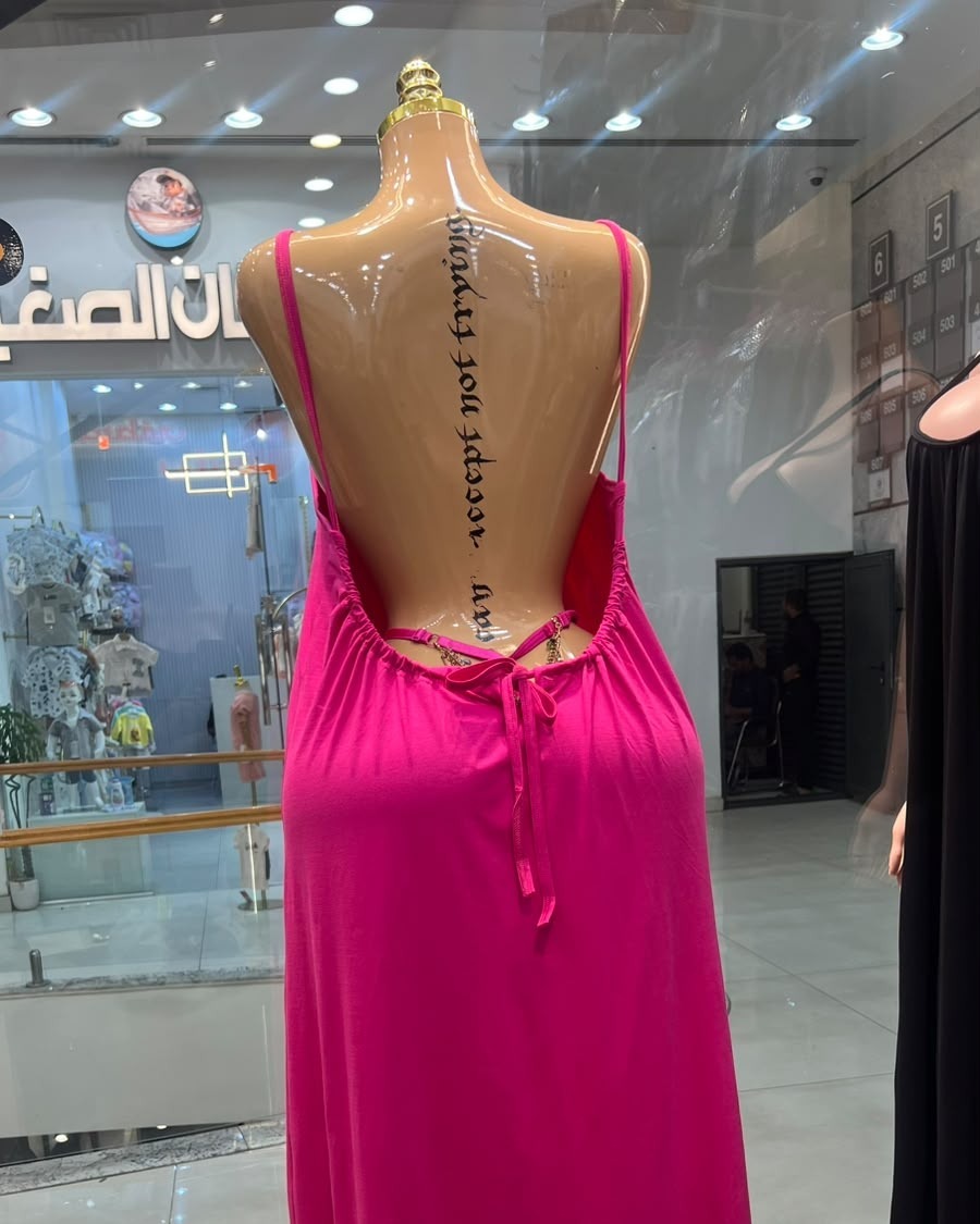 دشداشة  نوم بيتي فوشي بظهر مكشوف - image 2